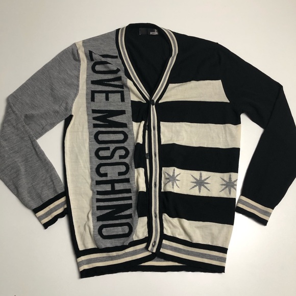 Love Moschino Sweaters - Love Moschino 100% Virgin Wool Cardigan Large